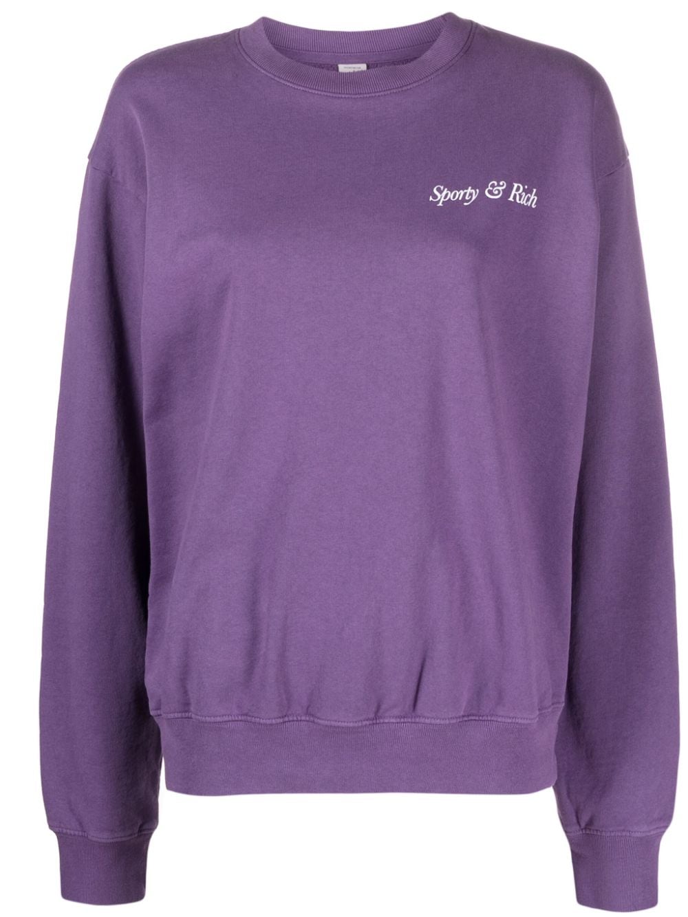 スウェット・トレーナー Sporty & Rich French Crop Hoodie Purple HCAW2324PW French Cropped Hoodie - Washed Periwinkle/White – Sporty & Rich